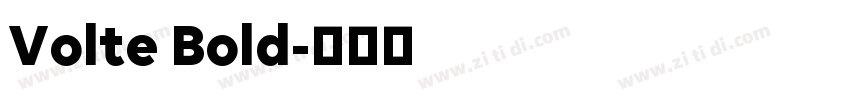 Volte Bold字体转换